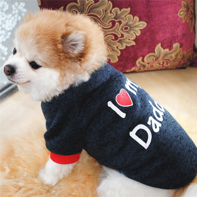 I LOVE MOM Dog Winter Coat Pet Coat Jacket Puppy Chihuahua Dogs Clothes For Dog Winter Clothing