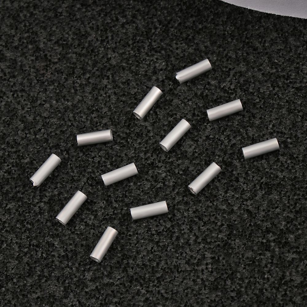100 Stks/partij Wit Ronde Real Aluminium Buis Draad Pijp Crimp Mouwen Zee Vislijn Buis Accessoires