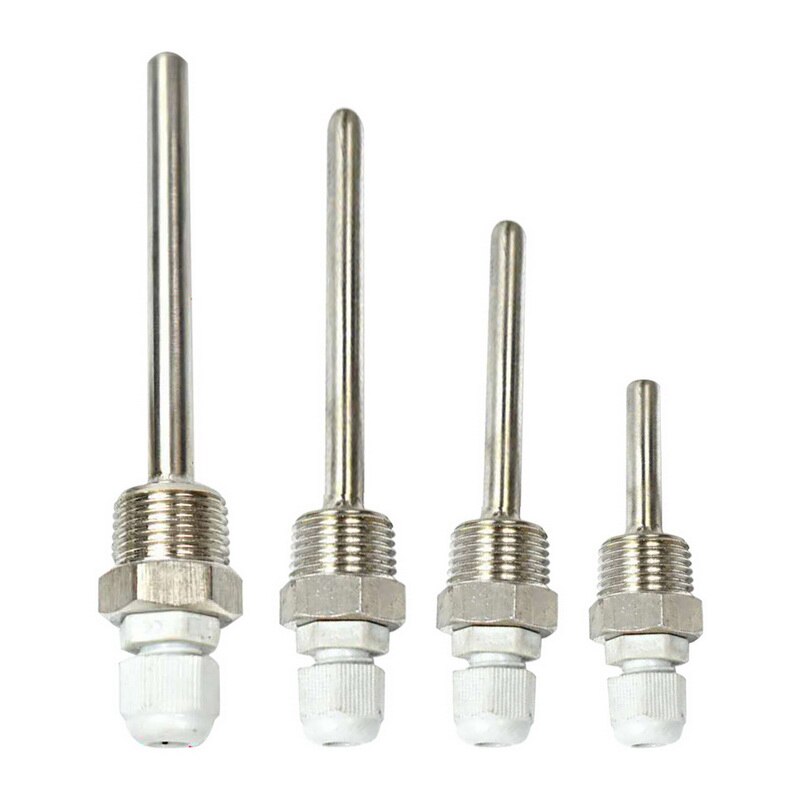 50-200mm rustfri stålbrønd 1/2 "npt gevind til temperaturfølere