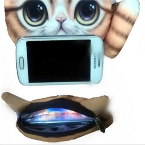 Neue Münze Tasche Geldbörse Nette Kleine Schwanz Katze Geldbörse Brieftasche Tasche Ändern Beutel Schlüssel Karte Halfter Mit Reißverschluss