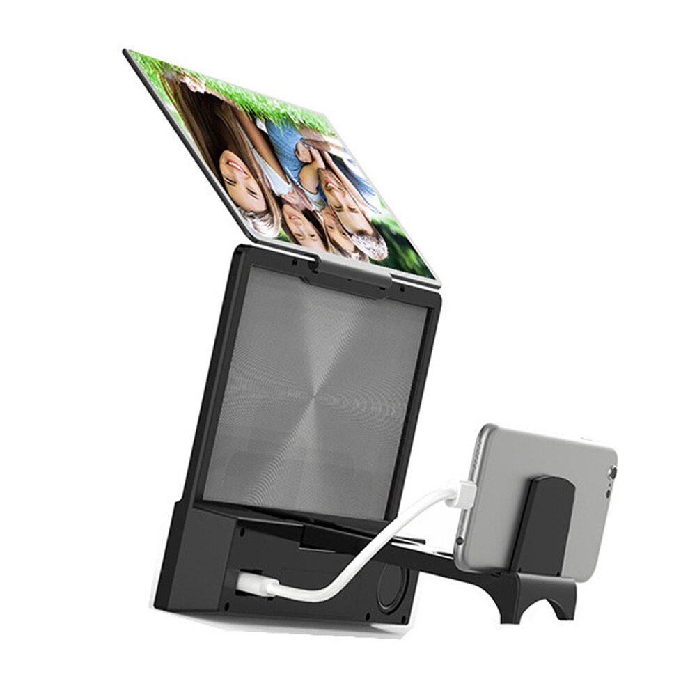 Cell Phone Screen Magnifier HD Mobile Video Magnifier Bluetooth Speaker Portable Foldable Phone Projector 3D Video Amplifier