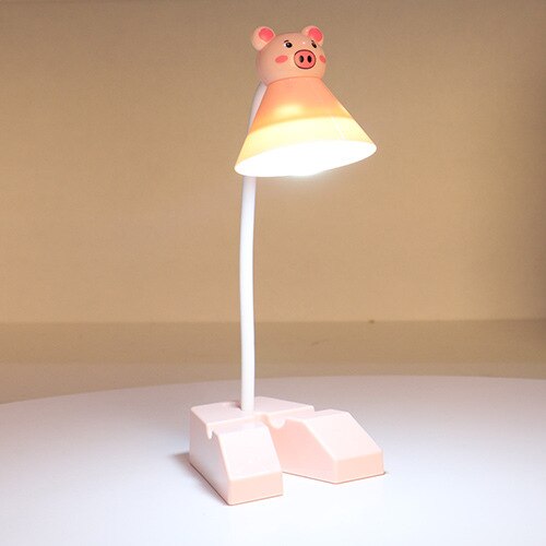 Hinnixy Cartoon Animal Table Lamps LED Light Fixture For Moblie Holder Base Children Kids Bedroom Decor Bedside Study Desk Lamps