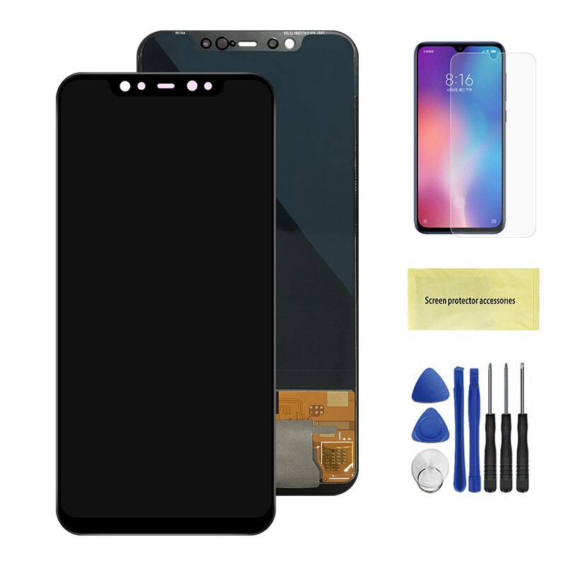 6.21 ''Originele Display Voor Xiaomi Mi 8 Touch Screen Digitizer Vergadering Met Frame Voor Xiaomi Mi8 Vervanging Reparatie Onderdelen: AMOLED Pink Frame