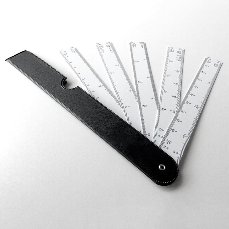 Foldable Fan Scale Engineering Architects Multiscale Plastic Rulers Measuring Scale Ruler Drawing Tool for Engineering Architect