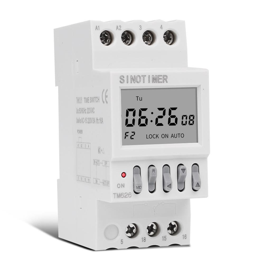 2 Channels Separate Time Control Output 7 Days Programmable Timer Clock Switch Timer Switch