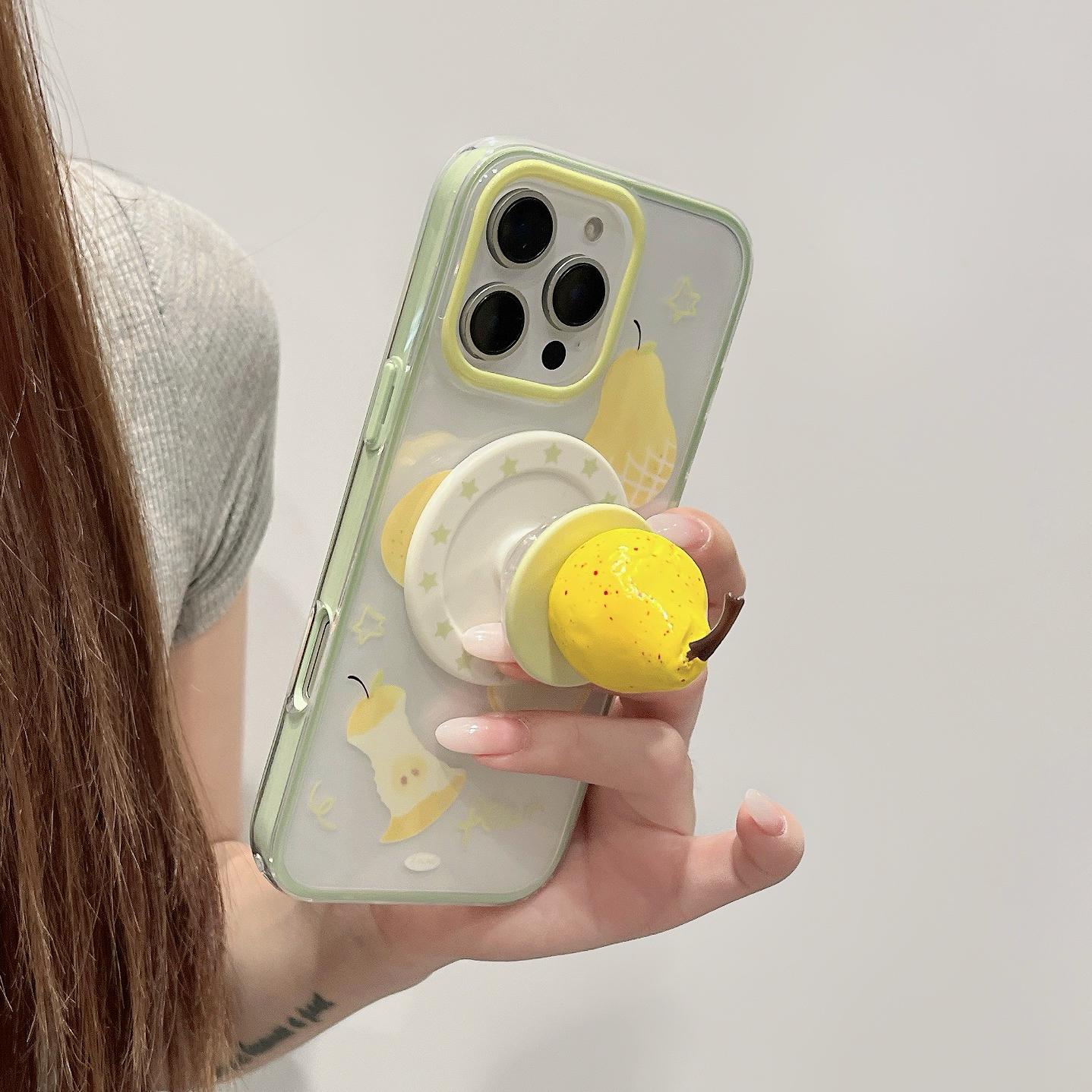 Urocze etui na telefon z magnetyczną uchwytami w kształcie gruszki, silikonowe, odporne na wstrząsy, miękkie, zapobiegające upadkom, robić iPhone 16 15 14 13 zawodowiec Max plus