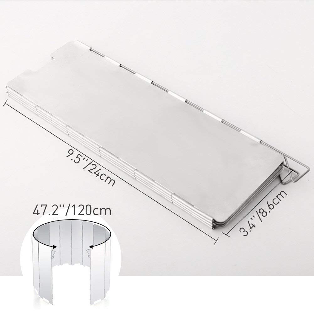 Camping Kachel Voorruit 12 Platen Ultralight Folding Camp Stove Voorruit Draagbare Camping Stove Voorruit Gebruik Alcohol Stov