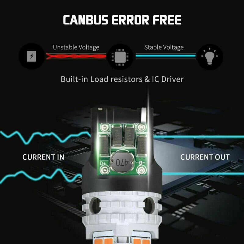 Bulbs Turn Signal Light Replacement Set Lamp Parts Car Amber 12V DC 21W