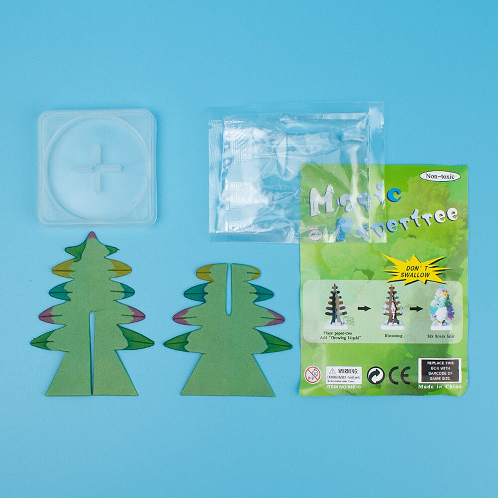 Décor de Table, jouet pour enfants, arbre de noël en papier, expérience de croissance magique, bricolage