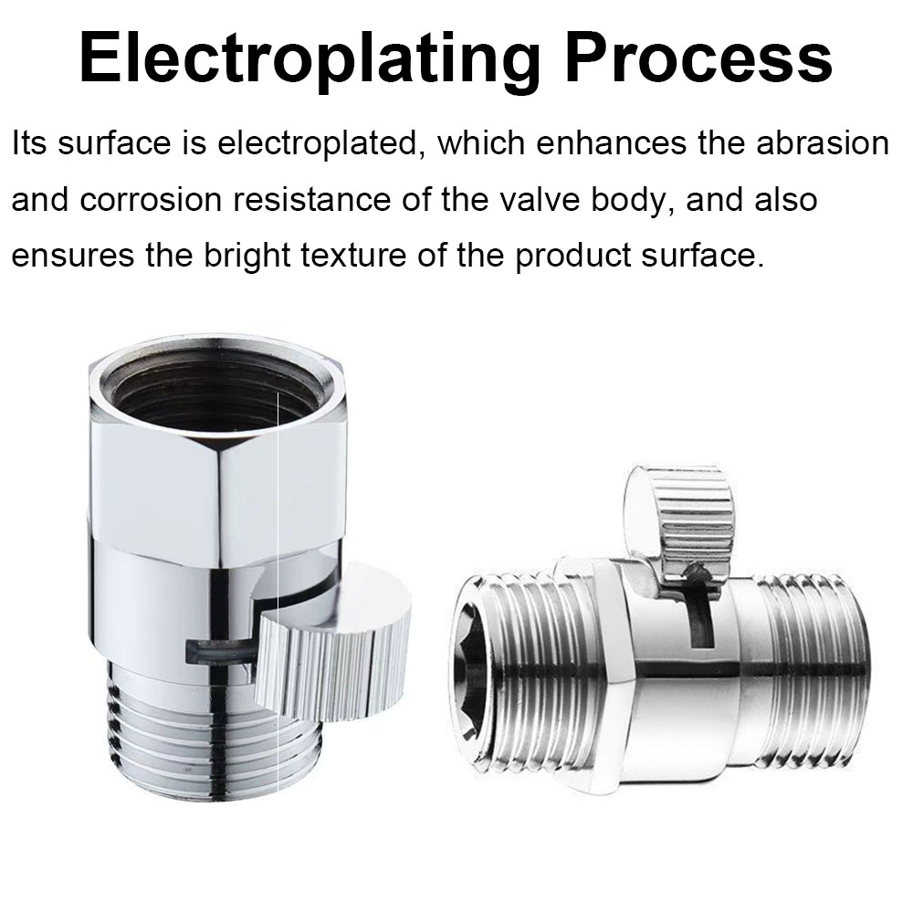 Brass Water Flow Quick Control Valve Shut Off Valve For Shower Head Adjustable Water Pressure Regulator Bath Water Tap Accessory