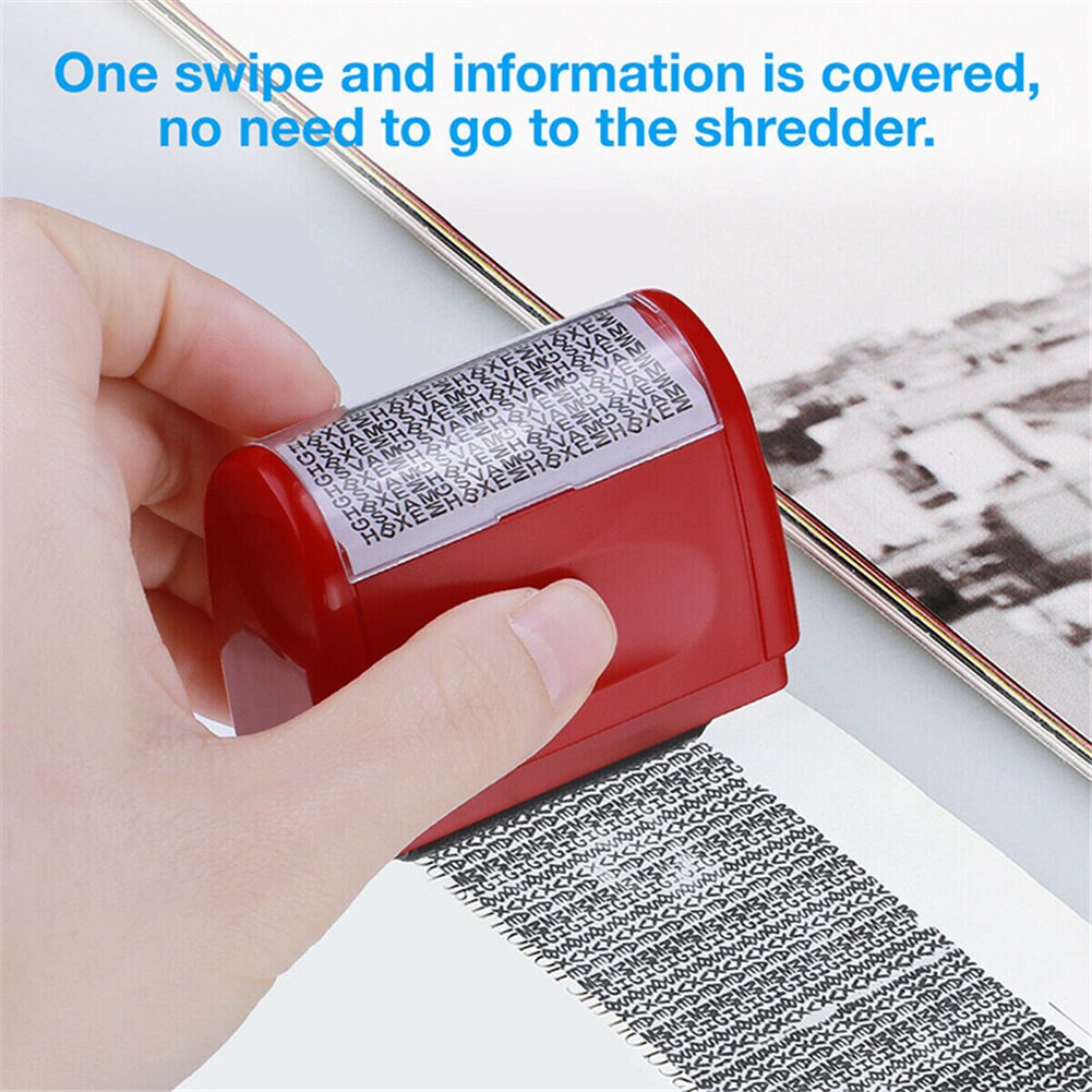 Identity Theft Protection Roller Stamp Guard Your ID Privacy Confidential Data Plastic SMR88