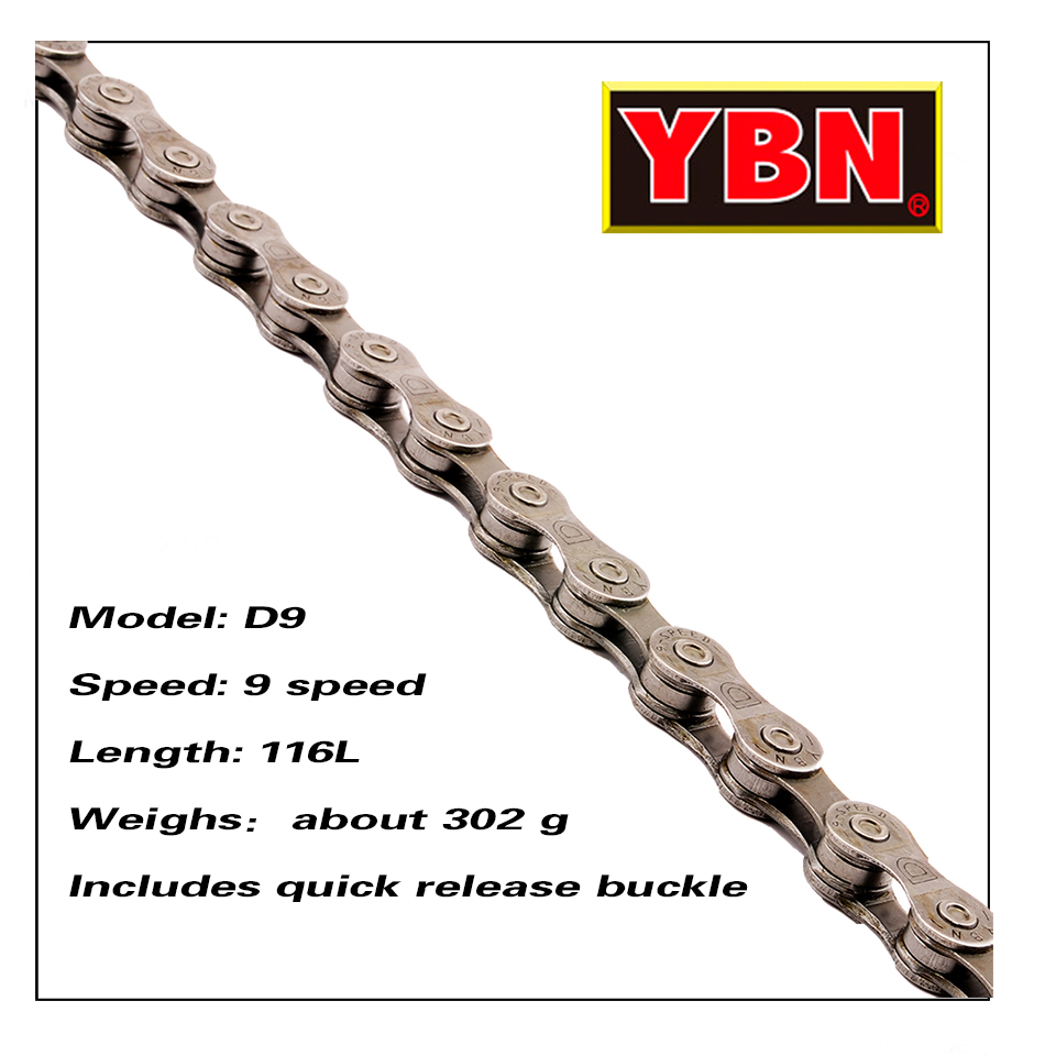 YBN-cadena para bicicleta de montaña, 8/9/10/1/12 velocidades, compatible con SRAM SHIMANO, sin empaquetar