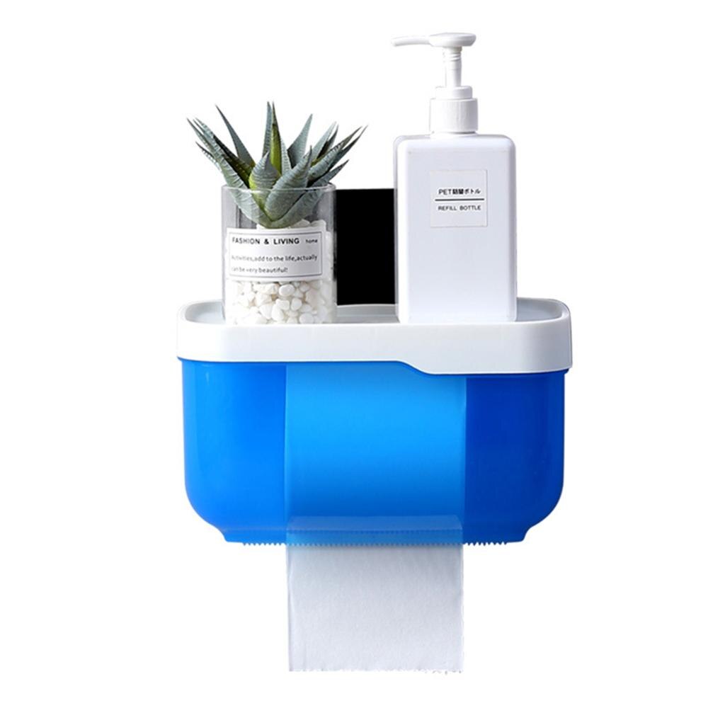 Waterproof Toilet Paper Holder For Toilet Paper Towel Holder Bathroom Dispenser Storage Box Toilet Roll Holder Wall Mounted CSV: Blue large