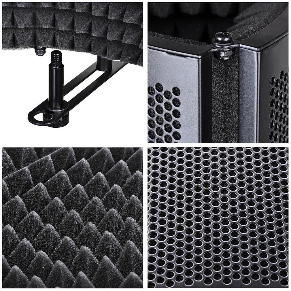 Recording Shield Folding Studio Microphone Isolation Shield Recordi... – Grandado