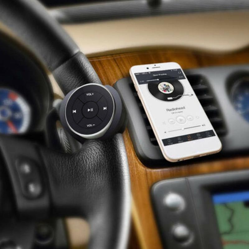 1pcs Car Wireless Bluetooth 3.0 Receiver Controller Bluetooth Media Control Button Car Steering Wheel Remote Controller Receiver