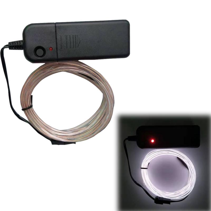 5/10m LED néon lumière Flexible lueur chaîne bande lumière EL fil câble Tube bande étanche néon lampe chambre maison fête mariage décor: 10m white