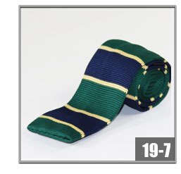 Newest Striped Knitted Mens ties Polyester Knit necktie for men Party Business Brand Handmade Neck Tie: 19 7