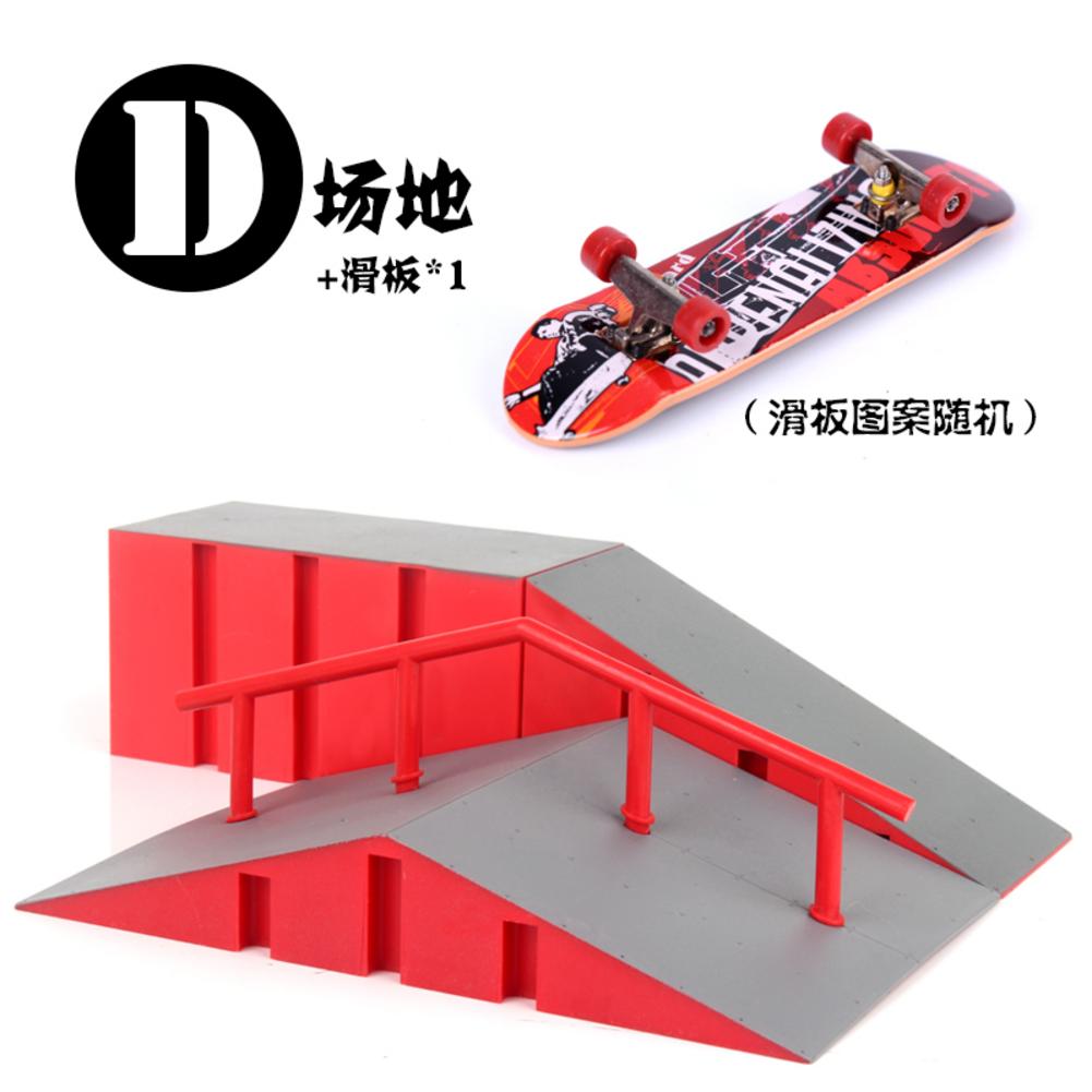 Fingerboard Ramp Set - EVA Material - Incl. Finger Skateboard - Training Props: D