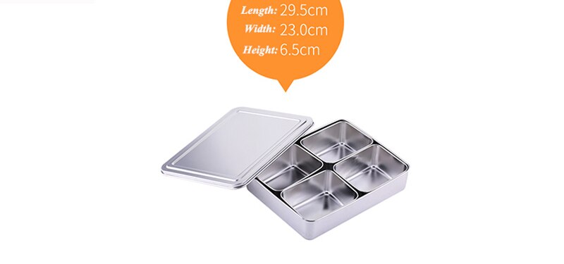 Kitchen Stainless Steel Square Seasoning Box with Lid Plastic Material Seasoning MSG Pepper Covered Salt Tank WJ903: C