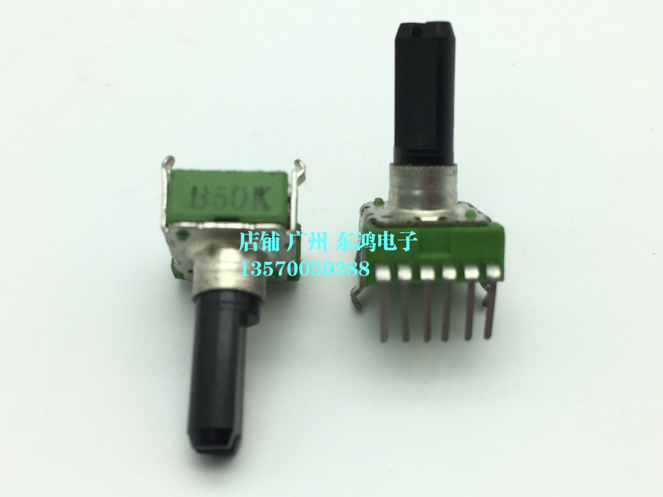 Taiwan Alpha Rk12 Potentiometer Dual 6-Pin B50k As Lengte 18Mm Half As