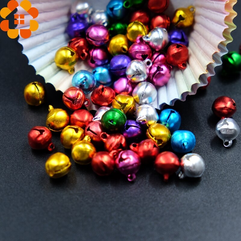 100 Pcs 10 Mm Jingle Bells Gold &amp; Sliver Ijzer Losse Kralen Met Geluiden Festival Christmas Party Decoratie Diy Ambachten accessoires