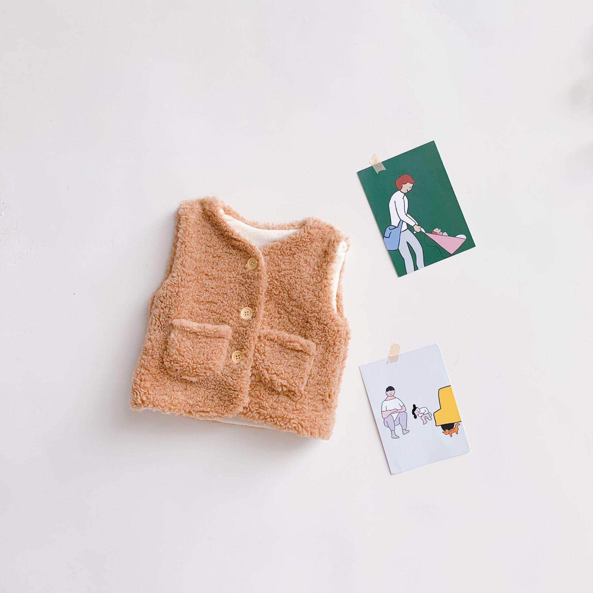 Fleece Jongens En Meisjes Winter Vest Kinderen Katoenen Vest Herfst Meisjes Vest Bovenkleding Baby Warm Houden Vest Casual Jack