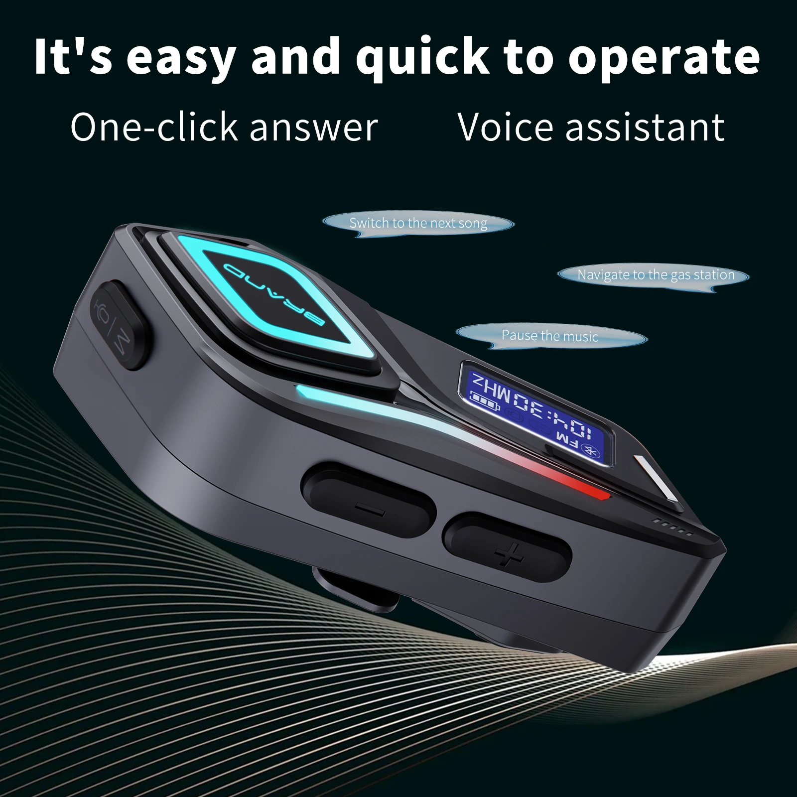Bluetooth 5.4 casque de moto casque mains libres appel téléphone sans fil FM Radio étanche avec lampe de poche stéréo écouteur