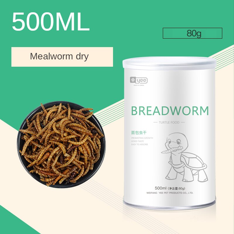 Dw aquarium yee schildpad schildpad reptielenvoer voer sticks korrels gedroogde vis garnalen rode bloedworm meelworm aquarium visvoer: Meelworm