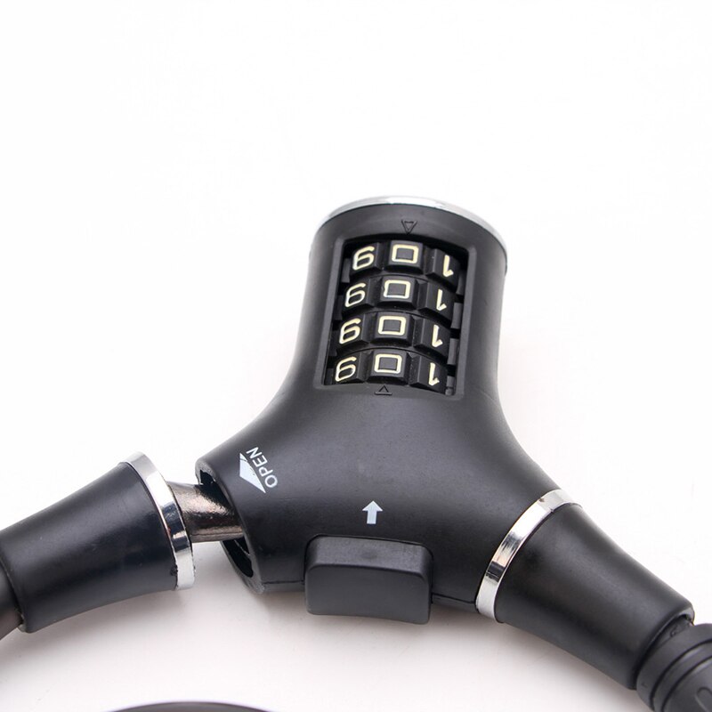 Bike Cable Lock, Heavy Duty Bike Lock, 4-Digit Resettable Combination Cable Lock Best for Bicycle, Motorcycles, Outdoors