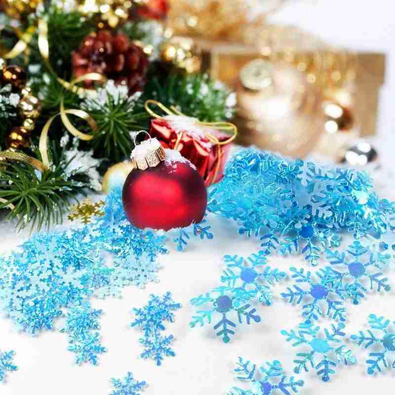 Copos de nieve para decoración navideña, adorno colgante de árbol de Navidad, decoración de copos de Navidad para jardín, vacaciones, de boda, 300 Uds.