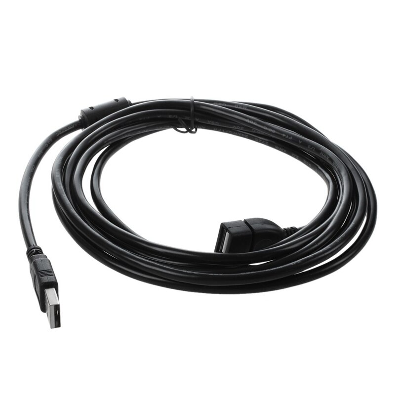 Ultra Slim USB Hub 4-Port USB 2.0 Hub Black & USB 2.0 a MALE to a FEMALE Extension Cable Cord Extender for PC Laptop Black