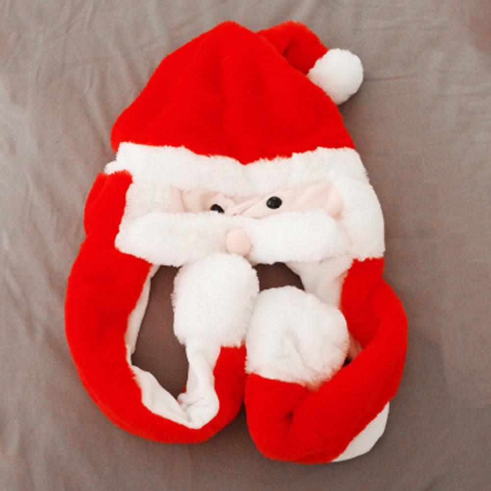 Cute Cartoon Pinch Ears Moveable Airbag Cap Warm Hat Santa Claus Elk for Christmas Decorative Props