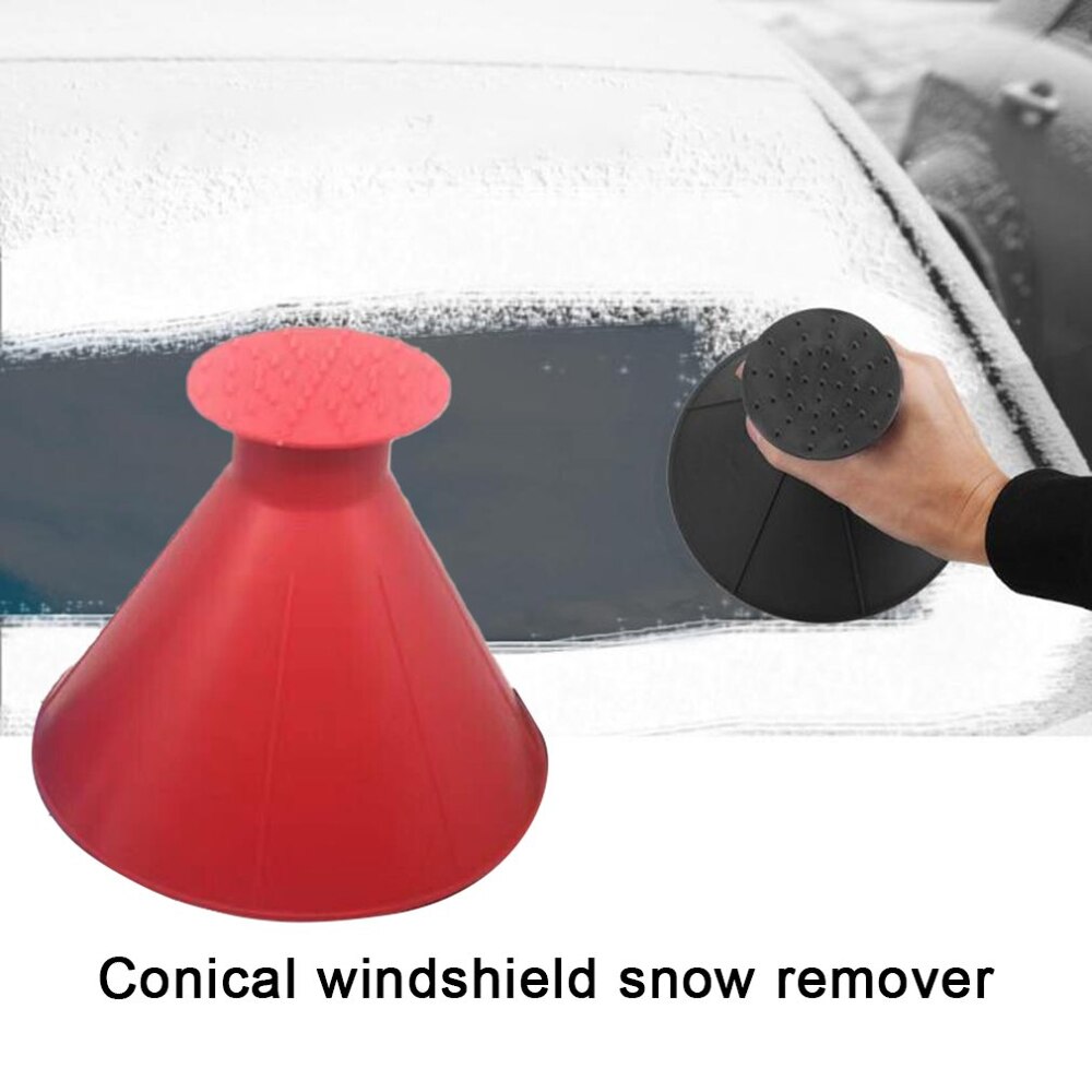 Cone Windshield Ice Bucket Funnel Car Glass Scraper Car Cone Snow Remover Practice Cleaning Tool Ice Shovel