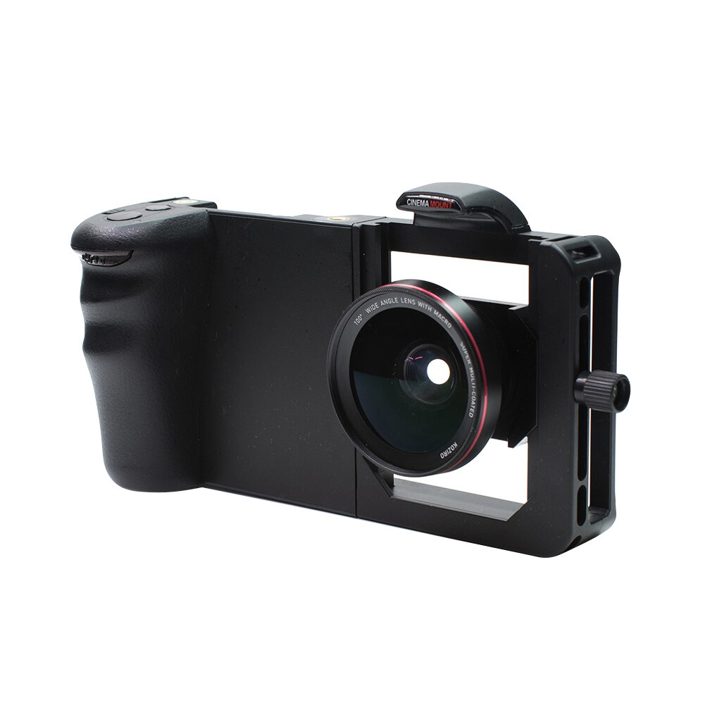 Portable Wide Angle Macro Lens Bluetooth 4.1 Rig Universal Smartphone Cage Stabilizer Holder Filming Camera Vlogger Accessories