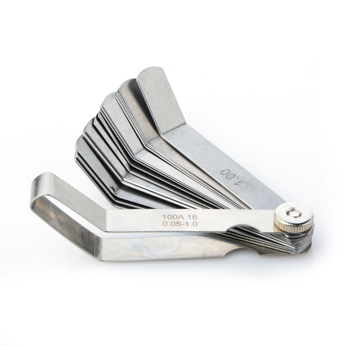100A16 thread teeth 0.05 to 1mm Thickness Curved Stainless Steel Gap Metric Filler Feeler Gauge