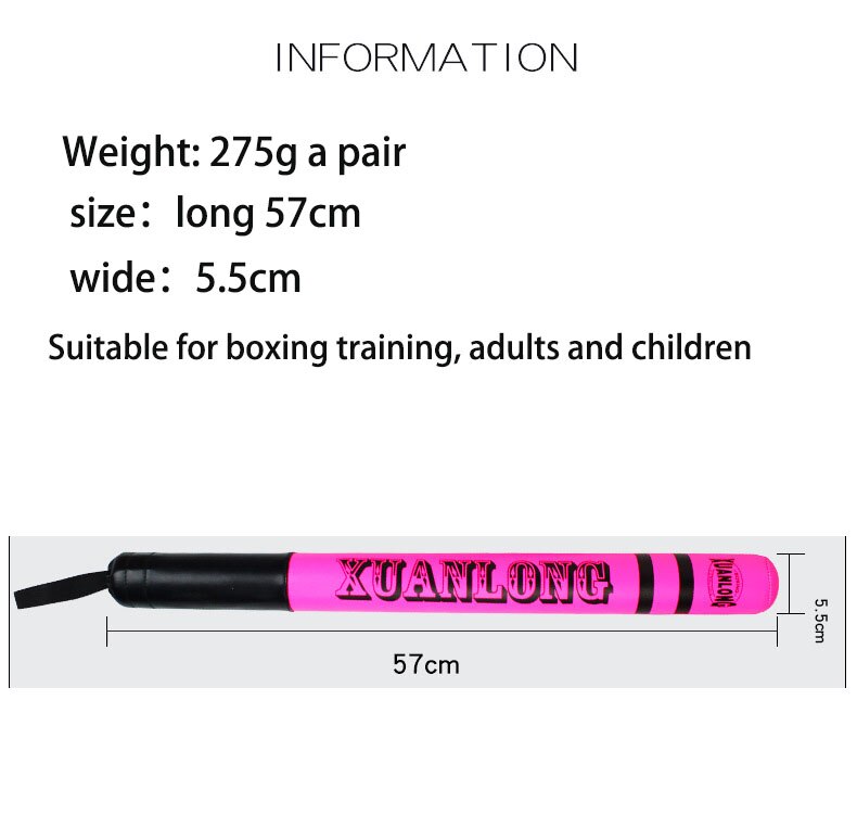 2PCS Boxing Stick Target Muay Thai Sanda Dodge Reaction Stick Taekwondo Speed Training Equipment Foam Target Fighting Reaction