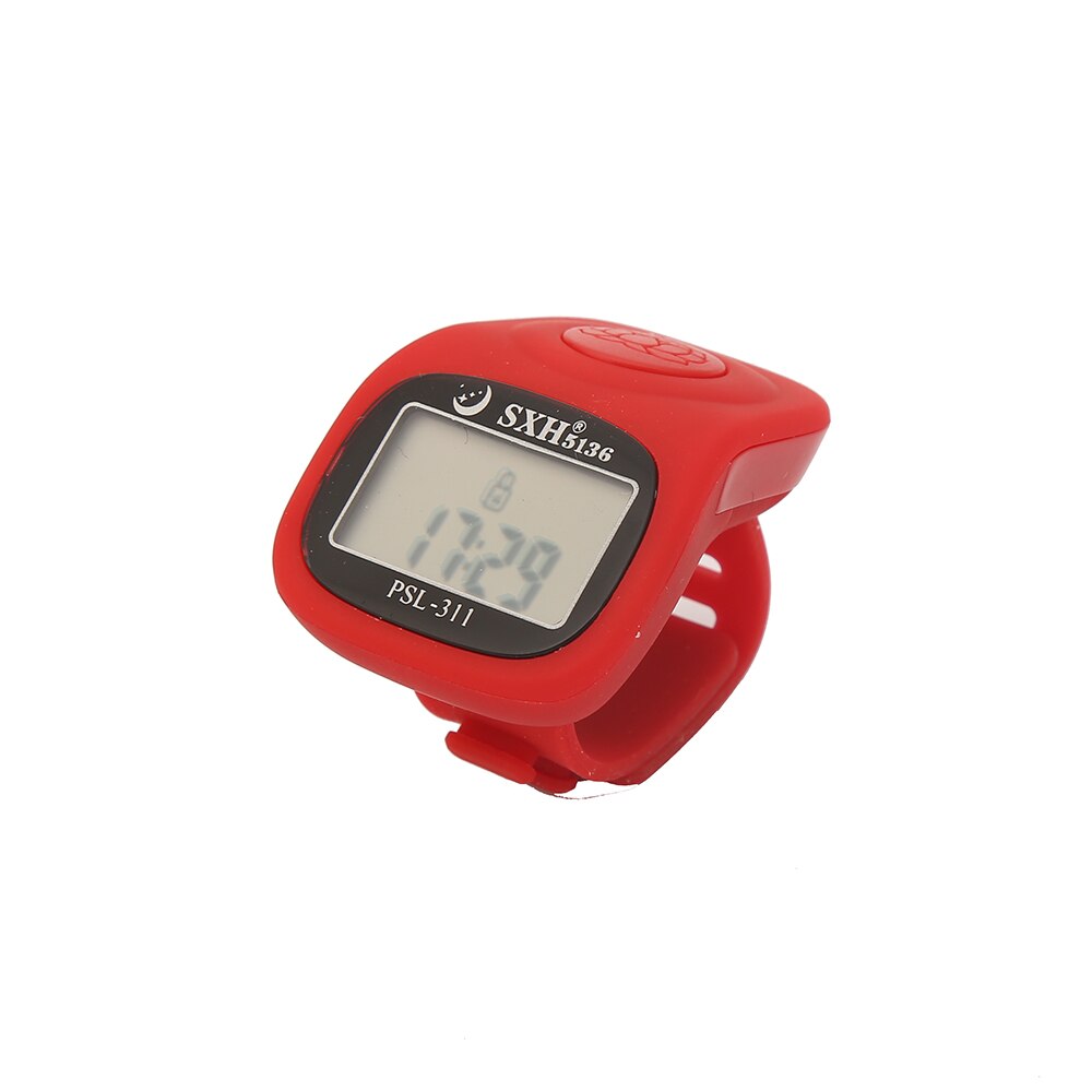 neue 6 digitale LCD hand tally zähler 8 kanäle LED licht zeit neue funktion elektronische gebet silicon ring zähler freeship: Red