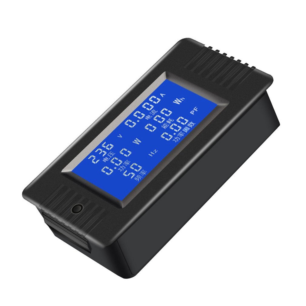 Ac Digital Display Power Monitor Voltmeter Ammeter Power Meter Frequency Meter Factor Table Large-screen LCD: Default Title