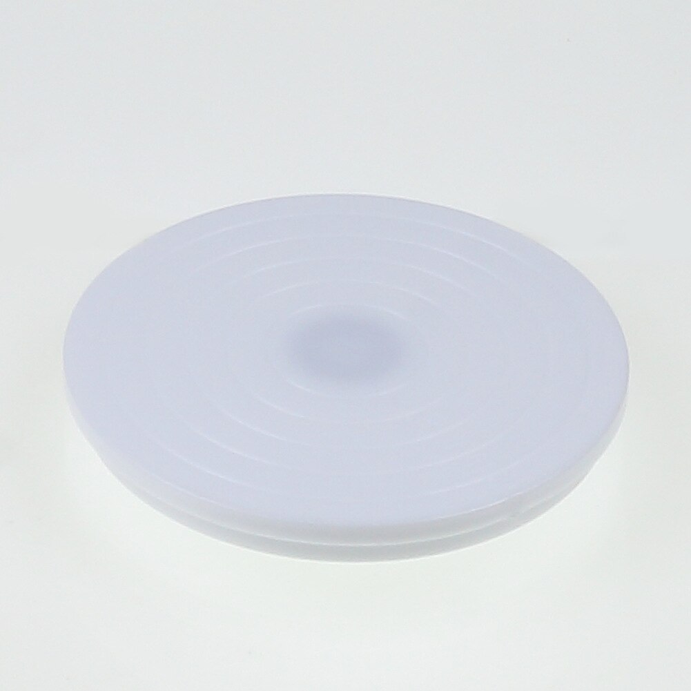 Mini Cake Turntable Polymer Clay Tool Ceramic Pottery Swivel Wheel Stands Rotate 360 Enabling Perfect and Intricate Decoration: 14cm white plastic