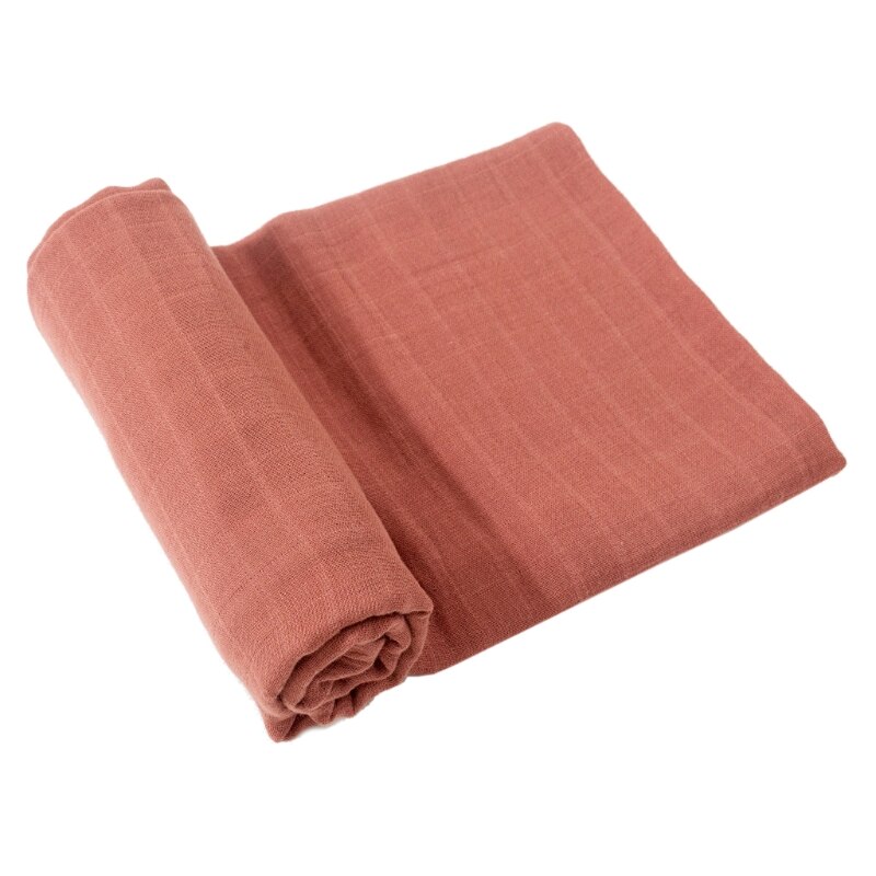 1Pc 120cm*120cm Bamboo Cotton Swaddle Blanket Muslin Baby Blankets Infant Swaddle Towel For Newborns Baby Wrap Kids Bed Sheet: Red