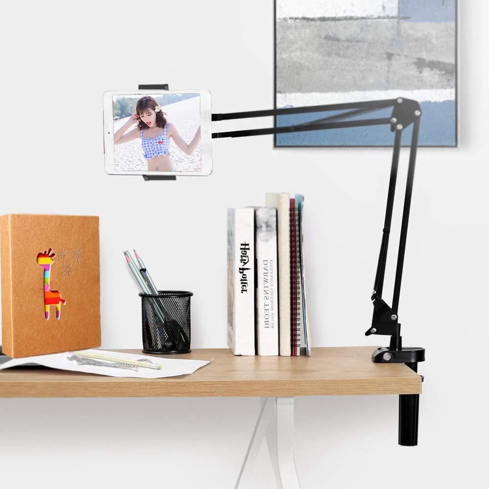 Soporte de montaje para tableta, brazo articulado de rotación de 360 ° para iPhone/iPad Mini Air Pro de 7-11 pulgadas