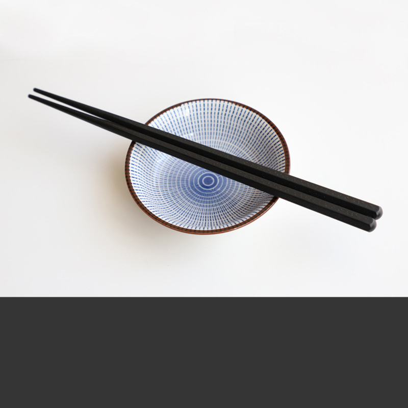 1 Pair Japanese chopsticks Alloy Non-Slip Sushi Food sticks Chop Sticks Chinese reusable chopsticks: Rain point hexagon