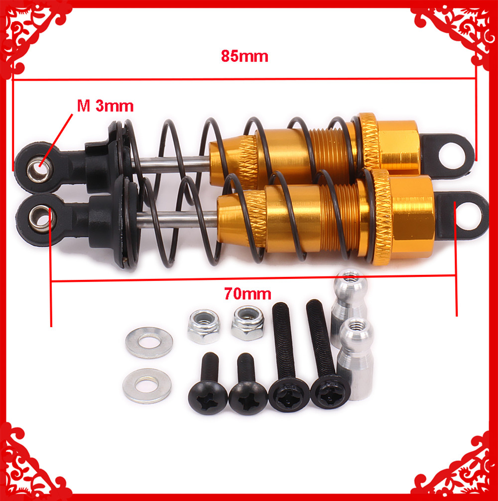 Amortisseur RCAWD 85MM pour voiture de loisir Rc 1/10 HPI série WR8 Flux 101212 107888 Type rempli d'huile