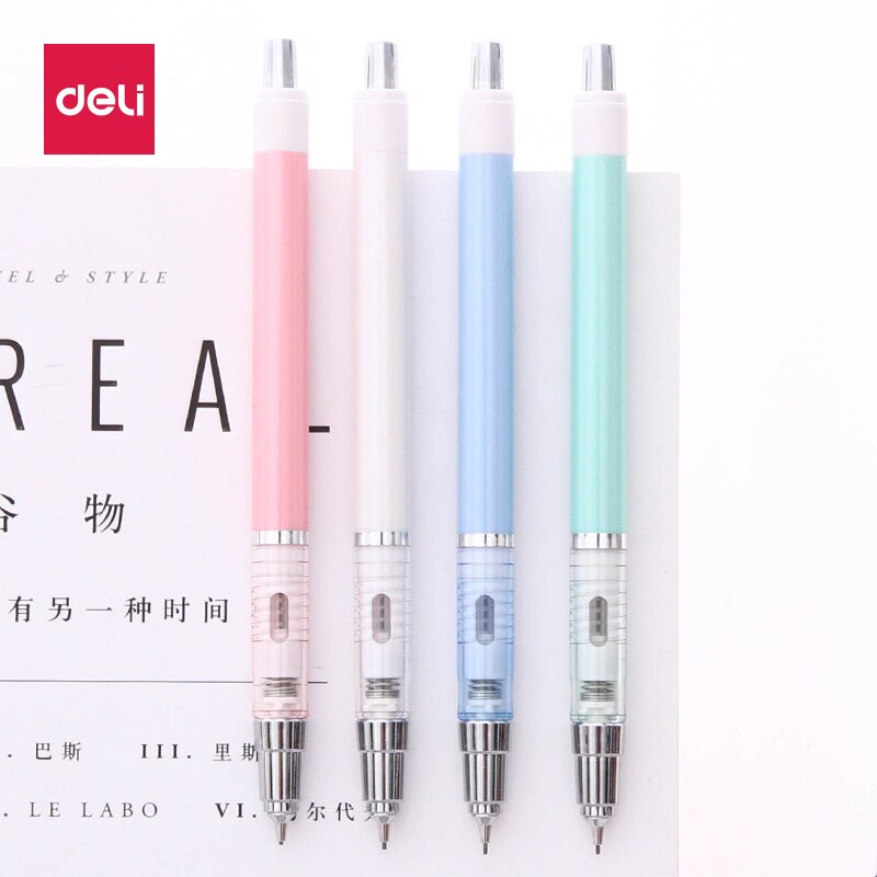 DELI S334 Mechanical Pencil 0.5/0.7mm Drawing Mechanical Pencil Continuous Core 1PCS