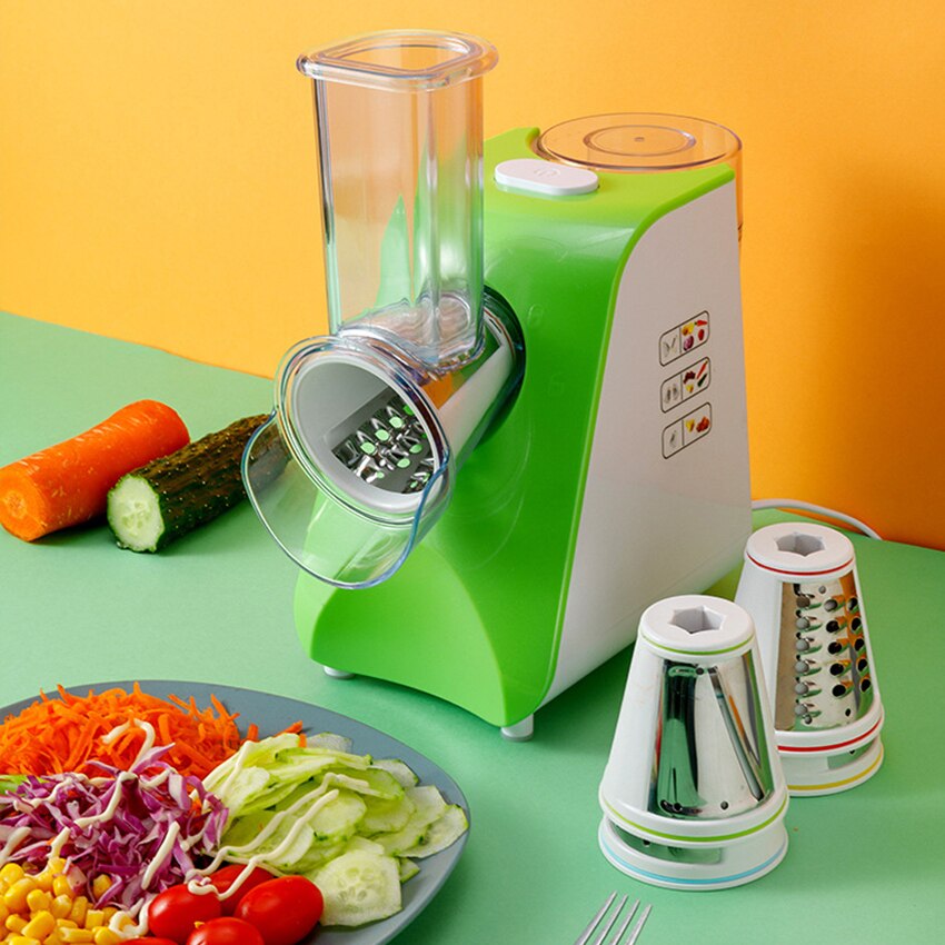 150W Multifunctionele Elektrische Salade Fruit Slicer Cutter Wortel Aardappel Chopper Groenten Rasp Snijmachine Keuken Tol