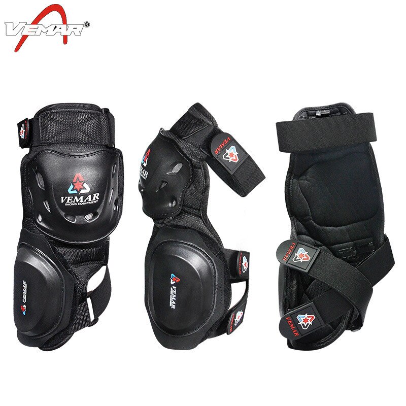 VEMAR Motorcycle Knee Pad CE Motocross Knee Guards Motorcycle Protection Knee Motor-Racing Guards Safety Gears Race Brace Black