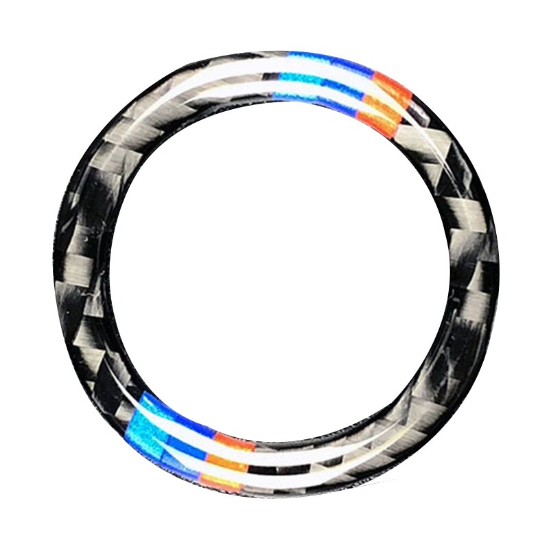 Auto motor start/stop knop koolstofvezel decor ring voor  e90 e92 e93: 1