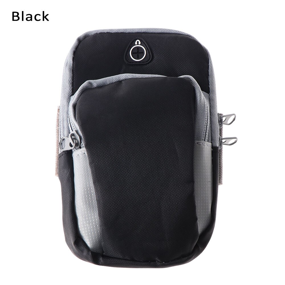 Sport hardlooparmband tas hoes hardlooparmband universele waterdichte sport mobiele telefoonhouder: Zwart