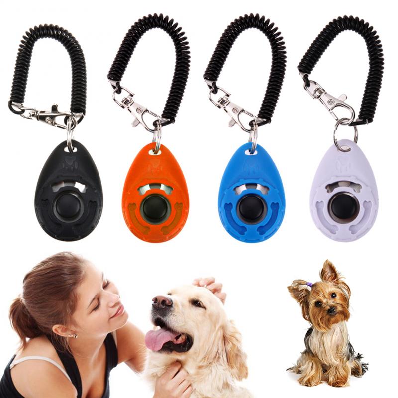 Pet Trainer Dog Training Clicker Pet Dog Trainer Aid Guide Dog Training With Wrist Strap Dogs Train Click Pet Products