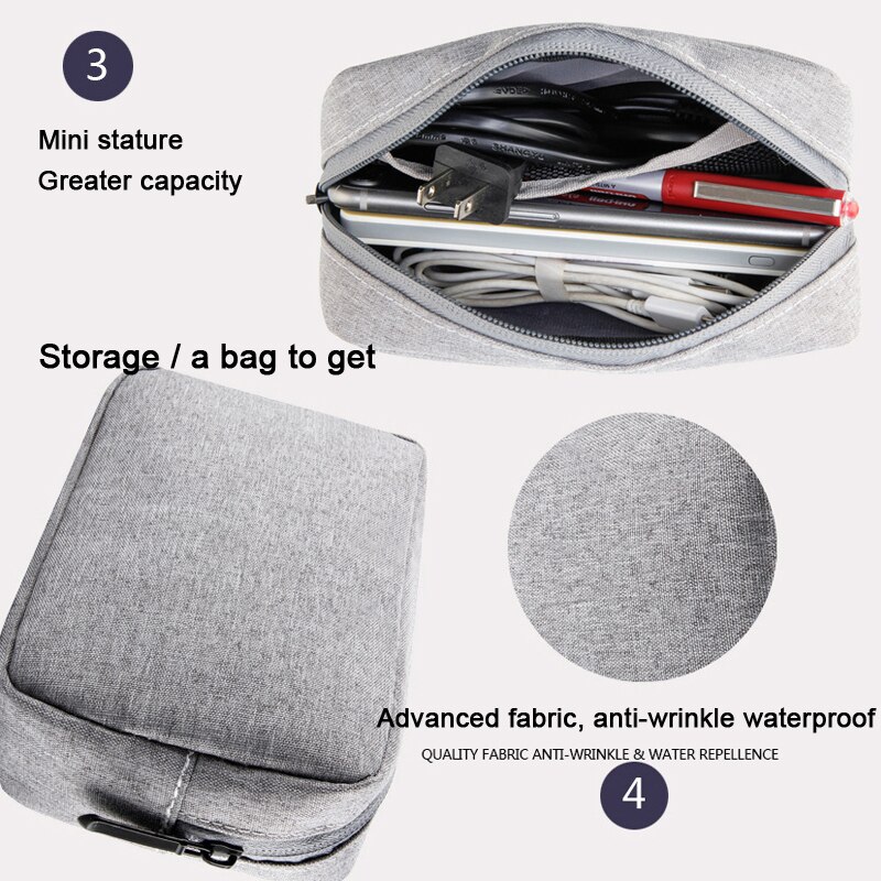 Oxford Doek Draagbare Organizer Tas Schokbestendig Oortelefoon Tas Lader Powerbank Digitale Usb Datakabel Sorteren Telefoon Pouch